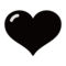 Black Heart emoji on Google
